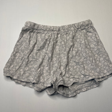 Girls Seed, grey floral cotton pyjama shorts, GUC, size 12,  