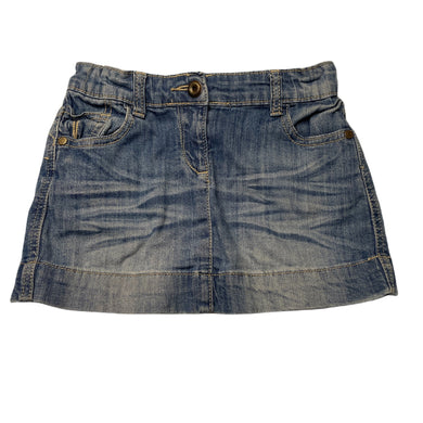 Girls Cotton On, blue stretch denim skirt, adjustable, L: 24cm, FUC, size 5,  