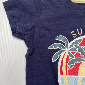 Girls Dymples, navy cotton t-shirt / top, GUC, size 0,  