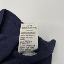 Load image into Gallery viewer, Girls Dymples, navy cotton t-shirt / top, GUC, size 0,  