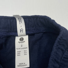 Load image into Gallery viewer, Boys Dymples, navy cotton shorts, elasticated, EUC, size 2,  
