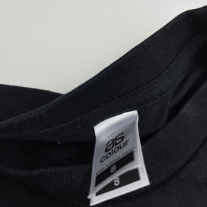 Boys AS Colour, black cotton t-shirt / top, Drummoyne Power, EUC, size 8,  