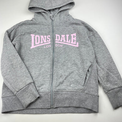 Girls Lonsdale, fleece lined zip hoodie sweater, GUC, size 9,  