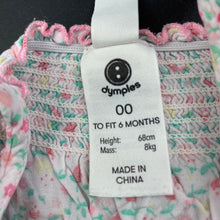 Load image into Gallery viewer, Girls Dymples, lightweight floral summer romper, GUC, size 00,  