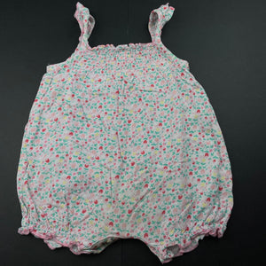 Girls Dymples, lightweight floral summer romper, GUC, size 00,  