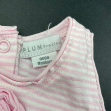 Load image into Gallery viewer, Girls Plum Precious, pink &amp; white stripe summer top, FUC, size 0000,  