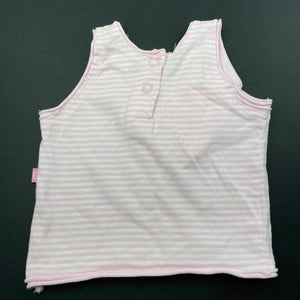 Girls Plum Precious, pink & white stripe summer top, FUC, size 0000,  