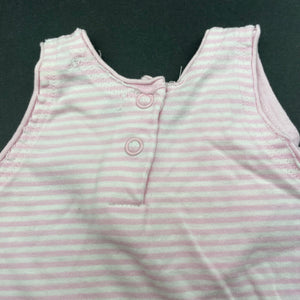 Girls Plum Precious, pink & white stripe summer top, FUC, size 0000,  