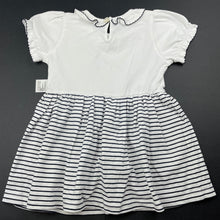 Load image into Gallery viewer, Girls minimoto, navy &amp; white casual dress, EUC, size 0-1, L: 38cm