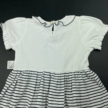 Load image into Gallery viewer, Girls minimoto, navy &amp; white casual dress, EUC, size 0-1, L: 38cm