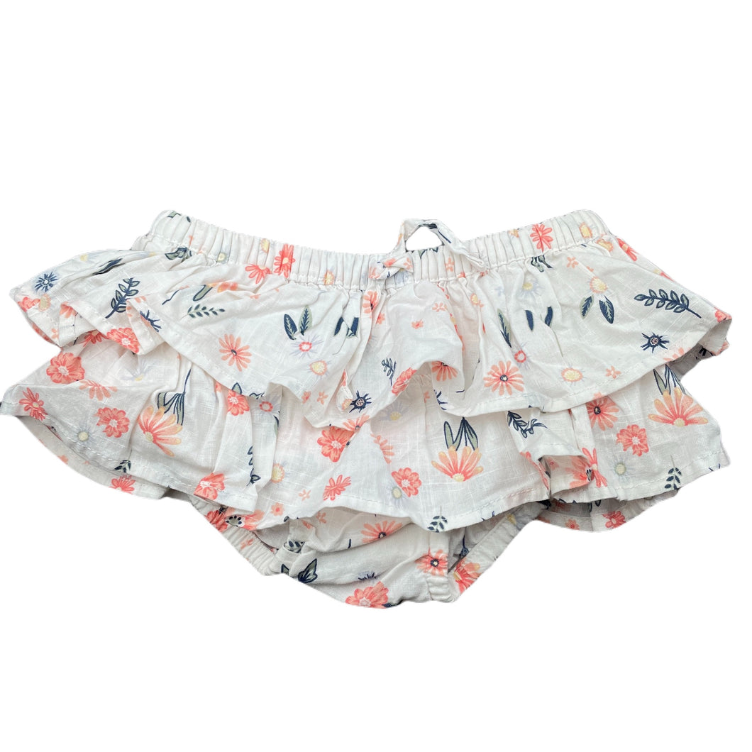 Girls Anko, floral cotton ruffle bloomers / nappy cover, EUC, size 00,  