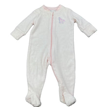 Load image into Gallery viewer, Girls Anko, pink terry zip coverall / romper, unicorn, GUC, size 0000,  