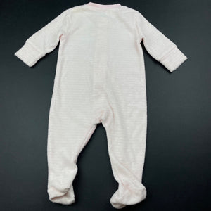 Girls Anko, pink terry zip coverall / romper, unicorn, GUC, size 0000,  