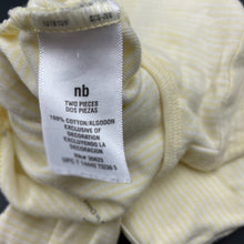 Load image into Gallery viewer, unisex Carters, yellow stripe cotton coverall / romper, GUC, size 0000,  
