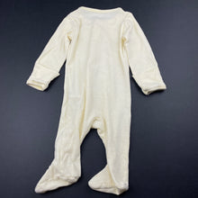 Load image into Gallery viewer, unisex Carters, yellow stripe cotton coverall / romper, GUC, size 0000,  