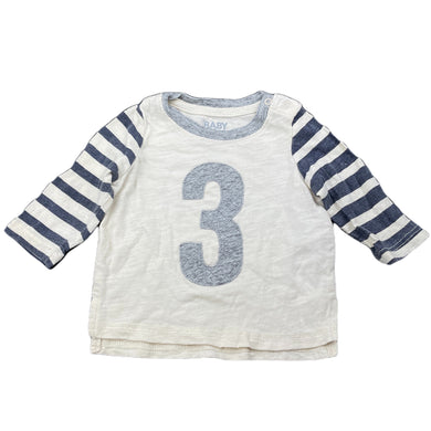 Boys Cotton On, cotton long sleeve t-shirt / top, FUC, size 000,  