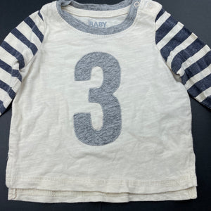 Boys Cotton On, cotton long sleeve t-shirt / top, FUC, size 000,  