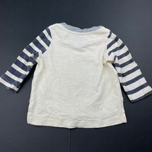 Boys Cotton On, cotton long sleeve t-shirt / top, FUC, size 000,  