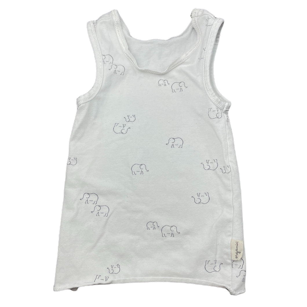 unisex Anko, organic cotton blend singlet top, GUC, size 0,  