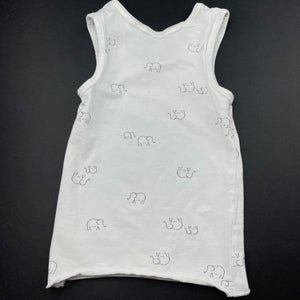 unisex Anko, organic cotton blend singlet top, GUC, size 0,  
