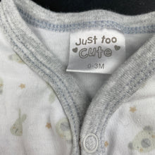 Load image into Gallery viewer, unisex Just Too Cute, cotton coverall / romper, EUC, size 000,  