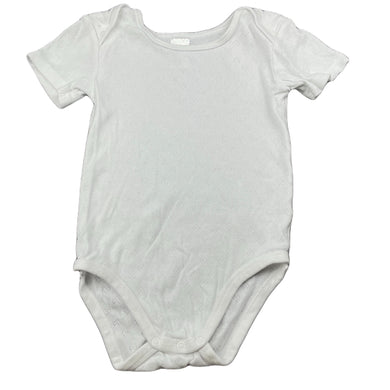 Girls Anko, white pointelle cotton bodysuit / romper, GUC, size 2,  