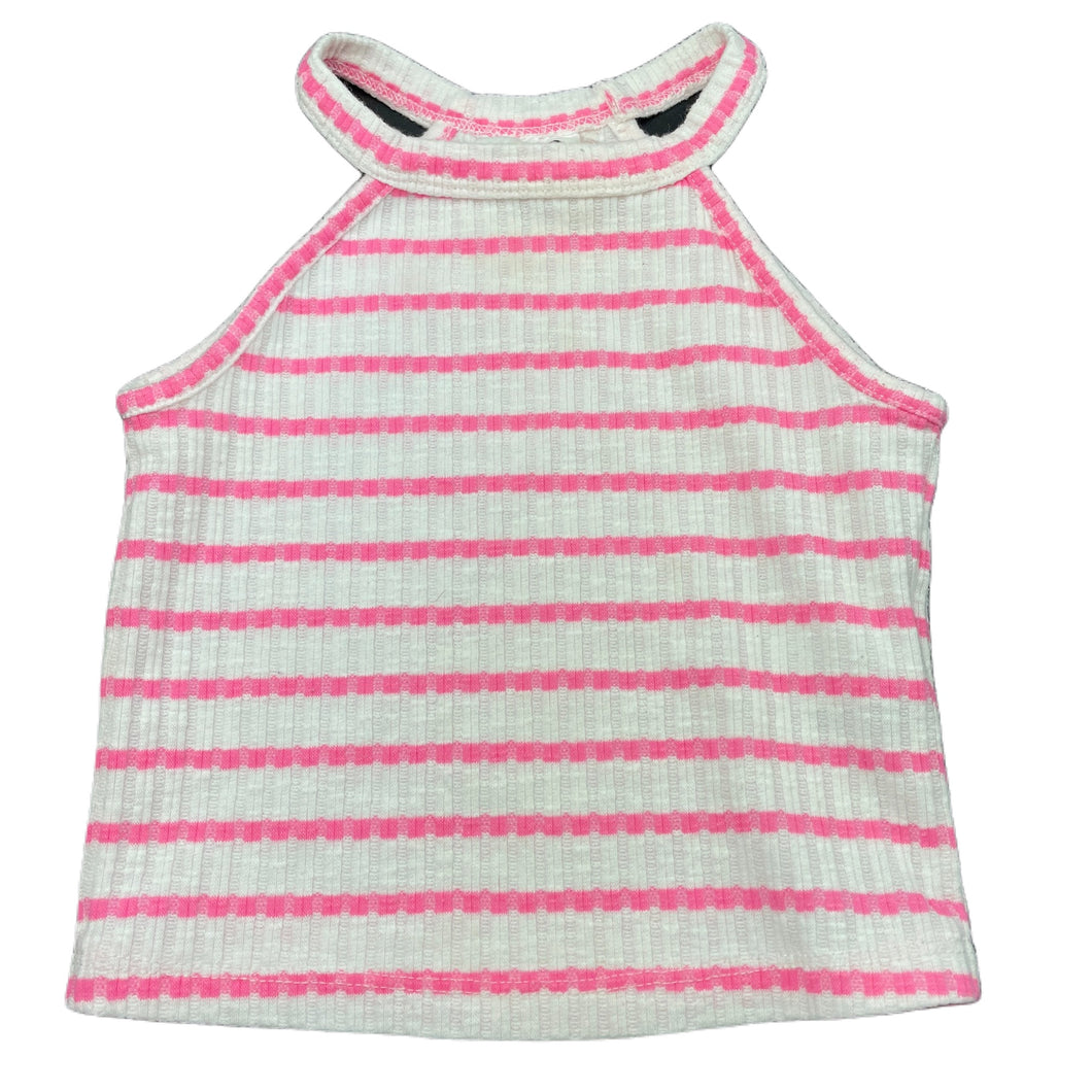 Girls Cotton On, pink & white stripe summer top, GUC, size 2,  
