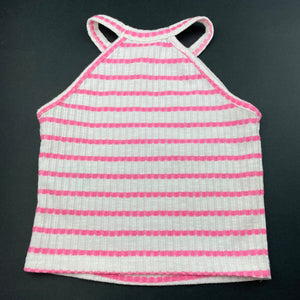Girls Cotton On, pink & white stripe summer top, GUC, size 2,  