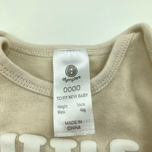 unisex Dymples, cotton bodysuit / romper, GUC, size 0000,  