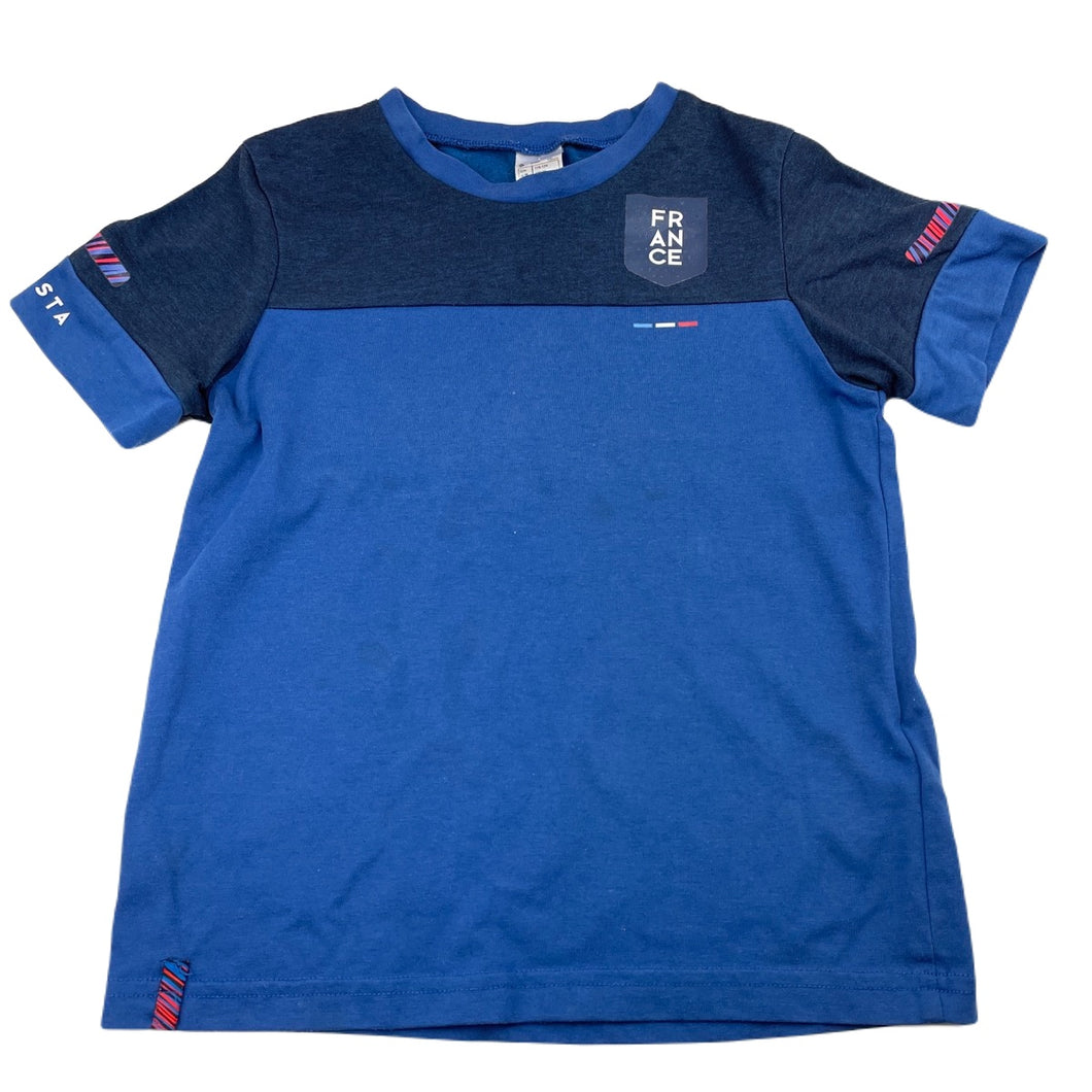 Boys Decathlon, blue t-shirt / top, France, FUC, size 6,  