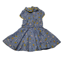 Load image into Gallery viewer, Girls Mothercare, blue cotton dress, rabbits, EUC, size 00, L: 36cm
