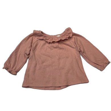 Girls Anko, long sleeve ruffle top, GUC, size 0,  