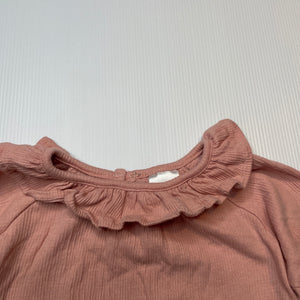 Girls Anko, long sleeve ruffle top, GUC, size 0,  