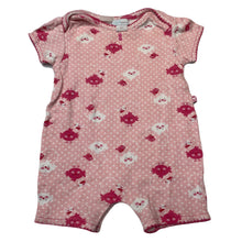 Load image into Gallery viewer, Girls Plum Precious, pink cotton romper, birds, FUC, size 000,  