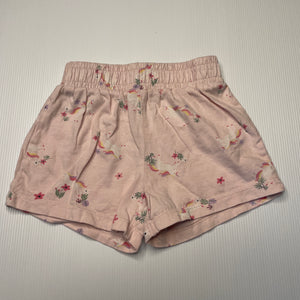 Anko pink cotton shorts unicorns EUC size 2 DaisyChainClothing