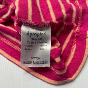 Girls Dymples, striped cotton t-shirt / top, GUC, size 000,  