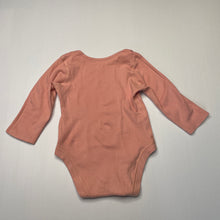 Load image into Gallery viewer, Girls M&amp;S, pink cotton bodysuit / romper, zebra, FUC, size 0,  