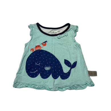 Girls Hallmark, lightweight top, whale, GUC, size 00,  