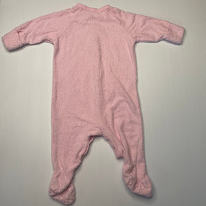 Girls Dymples, pink terry coverall / romper, FUC, size 00,  