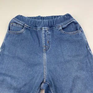 Boys blue, stretch denim pants, elasticated, Inside leg: 31.5cm, FUC, size 3,  