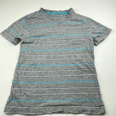 Boys Old Navy, grey stripe t-shirt / top, GUC, size 6-7,  