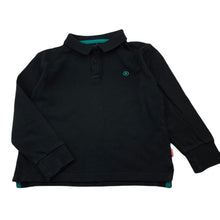 Load image into Gallery viewer, Boys ROLLOVER, black cotton long sleeve polo top, GUC, size 3,  