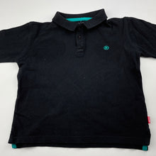 Load image into Gallery viewer, Boys ROLLOVER, black cotton long sleeve polo top, GUC, size 3,  