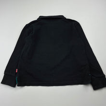 Load image into Gallery viewer, Boys ROLLOVER, black cotton long sleeve polo top, GUC, size 3,  