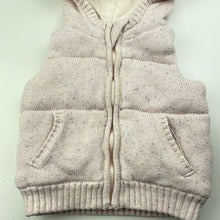 Load image into Gallery viewer, Girls Target, wadded knitted hooded vest, GUC, size 0,  