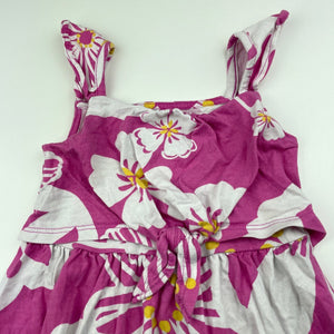 Girls Carters, floral cotton summer dress, GUC, size 2, L: 45cm