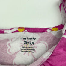 Load image into Gallery viewer, Girls Carters, floral cotton summer dress, GUC, size 2, L: 45cm