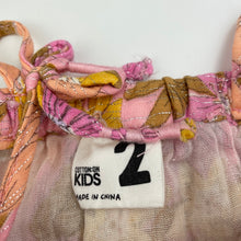 Load image into Gallery viewer, Girls Cotton On, floral metallic stripe jumpsuit, EUC, size 2,  