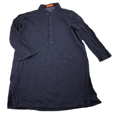 unisex J Kids, navy lightweight cotton tunic top, L: 51cm, GUC, size 2,  