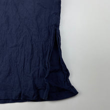 Load image into Gallery viewer, unisex J Kids, navy lightweight cotton tunic top, L: 51cm, GUC, size 2,  